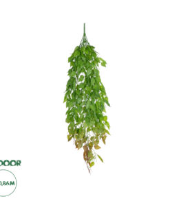 GloboStar® Artificial Garden HANGING LIMA BEAN 20846 Τεχνητό Διακοσμητικό Κρεμαστό Φυτό Φασόλι Λίμα Μ29 x Π10 x Υ86cm