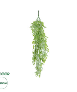 GloboStar® Artificial Garden HANGING LIMA BEAN 20847 Τεχνητό Διακοσμητικό Κρεμαστό Φυτό Φασόλι Λίμα Μ29 x Π10 x Υ86cm