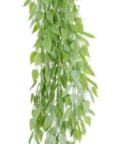 GloboStar® Artificial Garden HANGING LIMA BEAN 20847 Τεχνητό Διακοσμητικό Κρεμαστό Φυτό Φασόλι Λίμα Μ29 x Π10 x Υ86cm