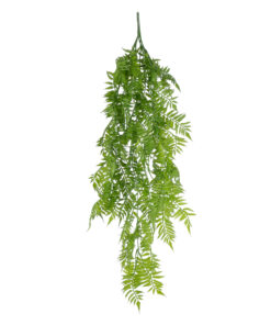 GloboStar® Artificial Garden HANGING FERN 20853 Τεχνητό Διακοσμητικό Κρεμαστό Φυτό Φτέρη Μ30 x Π14 x Υ85cm
