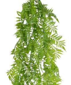 GloboStar® Artificial Garden HANGING FERN 20853 Τεχνητό Διακοσμητικό Κρεμαστό Φυτό Φτέρη Μ30 x Π14 x Υ85cm