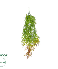 GloboStar® Artificial Garden HANGING FERN 20854 Τεχνητό Διακοσμητικό Κρεμαστό Φυτό Φτέρη Μ30 x Π14 x Υ85cm