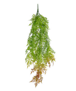 GloboStar® Artificial Garden HANGING FERN 20854 Τεχνητό Διακοσμητικό Κρεμαστό Φυτό Φτέρη Μ30 x Π14 x Υ85cm