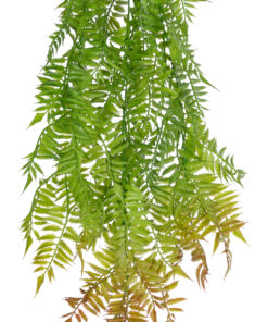 GloboStar® Artificial Garden HANGING FERN 20854 Τεχνητό Διακοσμητικό Κρεμαστό Φυτό Φτέρη Μ30 x Π14 x Υ85cm