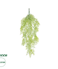 GloboStar® Artificial Garden HANGING FERN 20855 Τεχνητό Διακοσμητικό Κρεμαστό Φυτό Φτέρη Μ30 x Π14 x Υ85cm