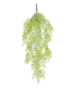 GloboStar® Artificial Garden HANGING FERN 20855 Τεχνητό Διακοσμητικό Κρεμαστό Φυτό Φτέρη Μ30 x Π14 x Υ85cm