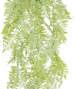 GloboStar® Artificial Garden HANGING FERN 20855 Τεχνητό Διακοσμητικό Κρεμαστό Φυτό Φτέρη Μ30 x Π14 x Υ85cm