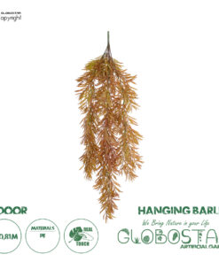 GloboStar® Artificial Garden HANGING BARLEY 20856 Τεχνητό Διακοσμητικό Κρεμαστό Φυτό Κριθάρι Μ26 x Π15 x Υ81cm