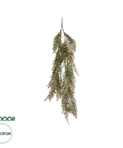 GloboStar® Artificial Garden HANGING FERN 20860 Τεχνητό Διακοσμητικό Κρεμαστό Φυτό Φτέρη Μ28 x Π15 x Υ90cm