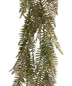 GloboStar® Artificial Garden HANGING FERN 20860 Τεχνητό Διακοσμητικό Κρεμαστό Φυτό Φτέρη Μ28 x Π15 x Υ90cm