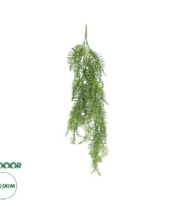GloboStar® Artificial Garden HANGING FERN 20861 Τεχνητό Διακοσμητικό Κρεμαστό Φυτό Φτέρη Μ28 x Π15 x Υ90cm
