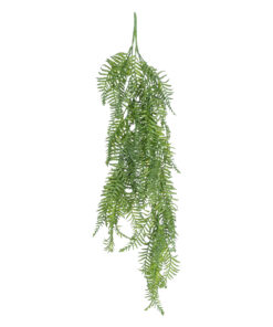 GloboStar® Artificial Garden HANGING FERN 20861 Τεχνητό Διακοσμητικό Κρεμαστό Φυτό Φτέρη Μ28 x Π15 x Υ90cm