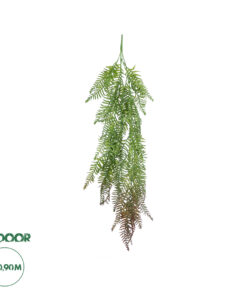 GloboStar® Artificial Garden HANGING FERN 20862 Τεχνητό Διακοσμητικό Κρεμαστό Φυτό Φτέρη Μ28 x Π15 x Υ90cm