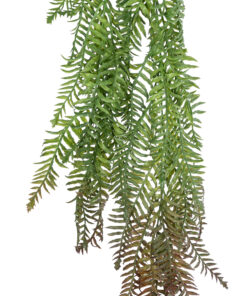 GloboStar® Artificial Garden HANGING FERN 20862 Τεχνητό Διακοσμητικό Κρεμαστό Φυτό Φτέρη Μ28 x Π15 x Υ90cm