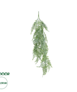 GloboStar® Artificial Garden HANGING FERN 20863 Τεχνητό Διακοσμητικό Κρεμαστό Φυτό Φτέρη Μ28 x Π15 x Υ90cm