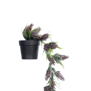GloboStar® Artificial Garden HANGING BROWN PINE CONE 20870 – Τεχνητό Κρεμαστό Διακοσμητικό Φυτό Κουκουνάρι Φ15 x Y60cm