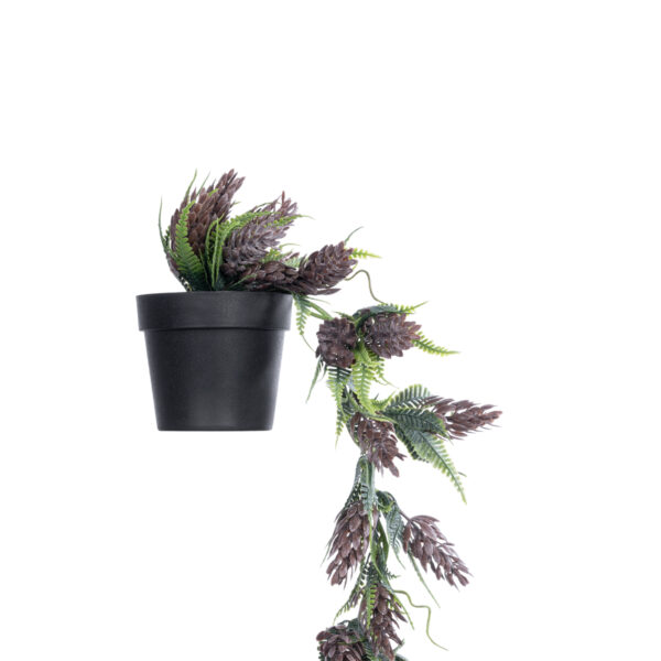 GloboStar® Artificial Garden HANGING BROWN PINE CONE 20870 – Τεχνητό Κρεμαστό Διακοσμητικό Φυτό Κουκουνάρι Φ15 x Y60cm