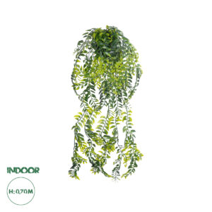 GloboStar® Artificial Garden HANGING FERN 20877 – Τεχνητό Κρεμαστό Διακοσμητικό Φυτό Φτέρη  Φ23 x Y70cm