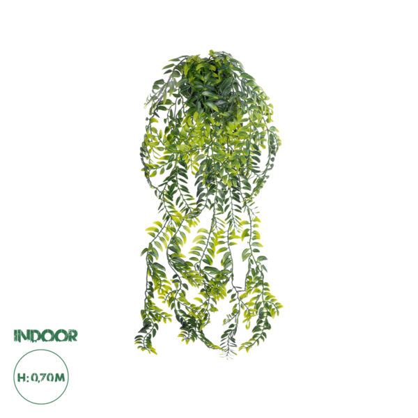 GloboStar® Artificial Garden HANGING FERN 20877 – Τεχνητό Κρεμαστό Διακοσμητικό Φυτό Φτέρη  Φ23 x Y70cm