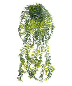 GloboStar® Artificial Garden HANGING FERN 20877 – Τεχνητό Κρεμαστό Διακοσμητικό Φυτό Φτέρη Φ23 x Y70cm