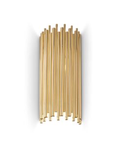 IDEAL LUX Επιτοίχιο Φωτιστικό PAN 2xE14 Χρυσού Χρώματος – 208794