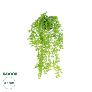 GloboStar® Artificial Garden HANGING PEACH LEAF 20880 – Τεχνητό Κρεμαστό Διακοσμητικό Φυτό Φύλλο Ροδακινιάς  Φ20 x Y50cm