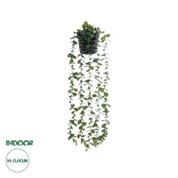 GloboStar® Artificial Garden HANGING EUCALYPTUS LEAF 20884 – Τεχνητό Κρεμαστό Διακοσμητικό Φυτό Φύλλα Ευκάλυπτου Φ17 x Y60cm