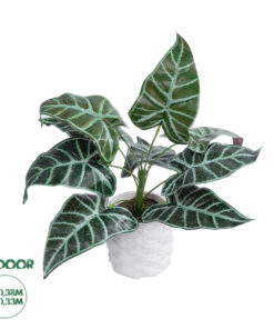 GloboStar® Artificial Garden ALOCASIA 20886 Τεχνητό Διακοσμητικό Φυτό Αλοκασία Φ38 x Υ33cm