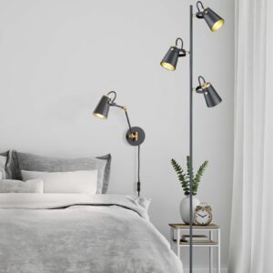 Φωτιστικό Τοίχου Trio Lighting   E14 Μαύρο Ματ Μεταλλικό    208870132