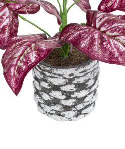 GloboStar® Artificial Garden RED POLKA 20887 Τεχνητό Διακοσμητικό Φυτό Κόκκινη Πόλκα Φ38 x Υ33cm