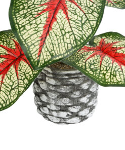 GloboStar® Artificial Garden CALADIUM 20891 Τεχνητό Διακοσμητικό Φυτό Τροπικό Φυτό Φ40 x Υ33cm