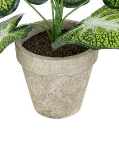 GloboStar® Artificial Garden CALADIUM POTTED PLANT 20894 Διακοσμητικό Φυτό Καλάντιουμ Φ40 x Υ33cm