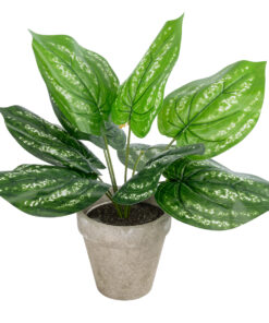 GloboStar® Artificial Garden SILVER POTHOS POTTED PLANT 20896 Διακοσμητικό Φυτό Πόθος Φ40 x Υ33cm
