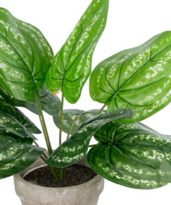 GloboStar® Artificial Garden SILVER POTHOS POTTED PLANT 20896 Διακοσμητικό Φυτό Πόθος Φ40 x Υ33cm
