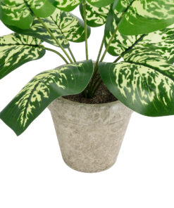 GloboStar® Artificial Garden DIEFFENBACHIA POTTED PLANT 20897 Διακοσμητικό Φυτό Διεφενμπάχια Φ40 x Υ33cm