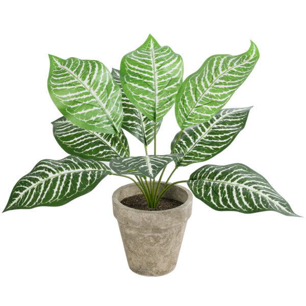 GloboStar® Artificial Garden ZEBRA POTTED PLANT 20898 Διακοσμητικό Φυτό Ζέμπρα Φ40 x Υ33cm