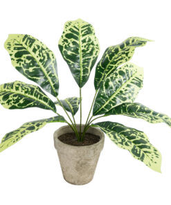 GloboStar® Artificial Garden YELLOW AGLAONEMA POTTED PLANT 20902 Διακοσμητικό Φυτό Κίτρινο Αγλαόνημα Φ40 x Υ33cm