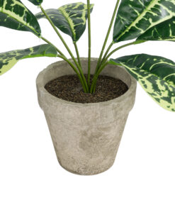 GloboStar® Artificial Garden YELLOW AGLAONEMA POTTED PLANT 20902 Διακοσμητικό Φυτό Κίτρινο Αγλαόνημα Φ40 x Υ33cm