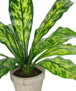 GloboStar® Artificial Garden SPATHIPHYLLUM POTTED PLANT 20905 Διακοσμητικό Φυτό Σπαθίφυλλο Φ40 x Υ33cm