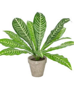 GloboStar® Artificial Garden ZEBRA POTTED PLANT 20906 Διακοσμητικό Φυτό Ζέμπρα Φ40 x Υ33cm