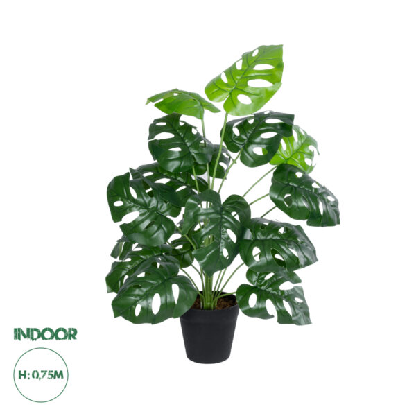 GloboStar® Artificial Garden MONSTERA PLANT 20909 – Διακοσμητικό Φυτό Μονστέρα Φ50 x Υ75cm