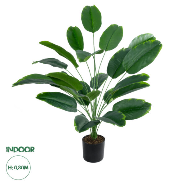 GloboStar® Artificial Garden YOUNG BANANA PLANT 20916 – Διακοσμητικό Φυτό Νεαρή Μπανανιά Φ82 x Υ80cm