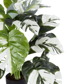GloboStar® Artificial Garden ALBINO MONSTERA PLANT 20925 – Διακοσμητικό Φυτό Λευκή Μονστέρα Φ70 x Υ75cm