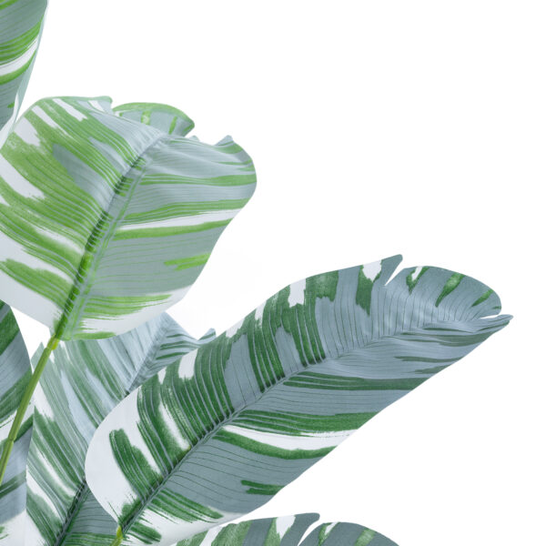 GloboStar® Artificial Garden BANANA PLANT ZEBRA 20930 – Διακοσμητικό Φυτό Μπανανιά Ζέβρα Φ70 x Υ55cm