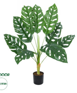 GloboStar® Artificial Garden MONSTERA PLANT 20937 – Διακοσμητικό Φυτό Μονστέρα Φ90 x Υ80cm