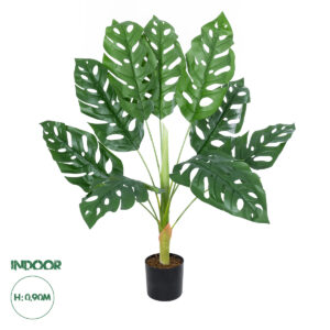 GloboStar® Artificial Garden MONSTERA PLANT 20937 – Διακοσμητικό Φυτό Μονστέρα Φ90 x Υ80cm