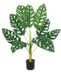 GloboStar® Artificial Garden MONSTERA PLANT 20937 – Διακοσμητικό Φυτό Μονστέρα Φ90 x Υ80cm