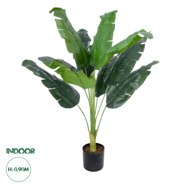GloboStar® Artificial Garden BANANA PLANT 20939 – Διακοσμητικό Φυτό Μπανανιά Φ70 x Υ90cm
