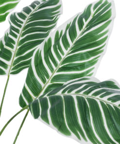 GloboStar® Artificial Garden WHITE ZEBRA PLANT 20943 Τεχνητό Διακοσμητικό Φυτό Λευκή Ζέβρα Φ90 x Υ90cm