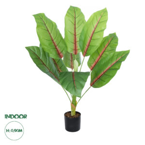 GloboStar® Artificial Garden BLOOD BANANA PLANT 20944 – Διακοσμητικό Φυτό Αιματόφυλλη Μπανανιά Φ70 x Υ90cm
